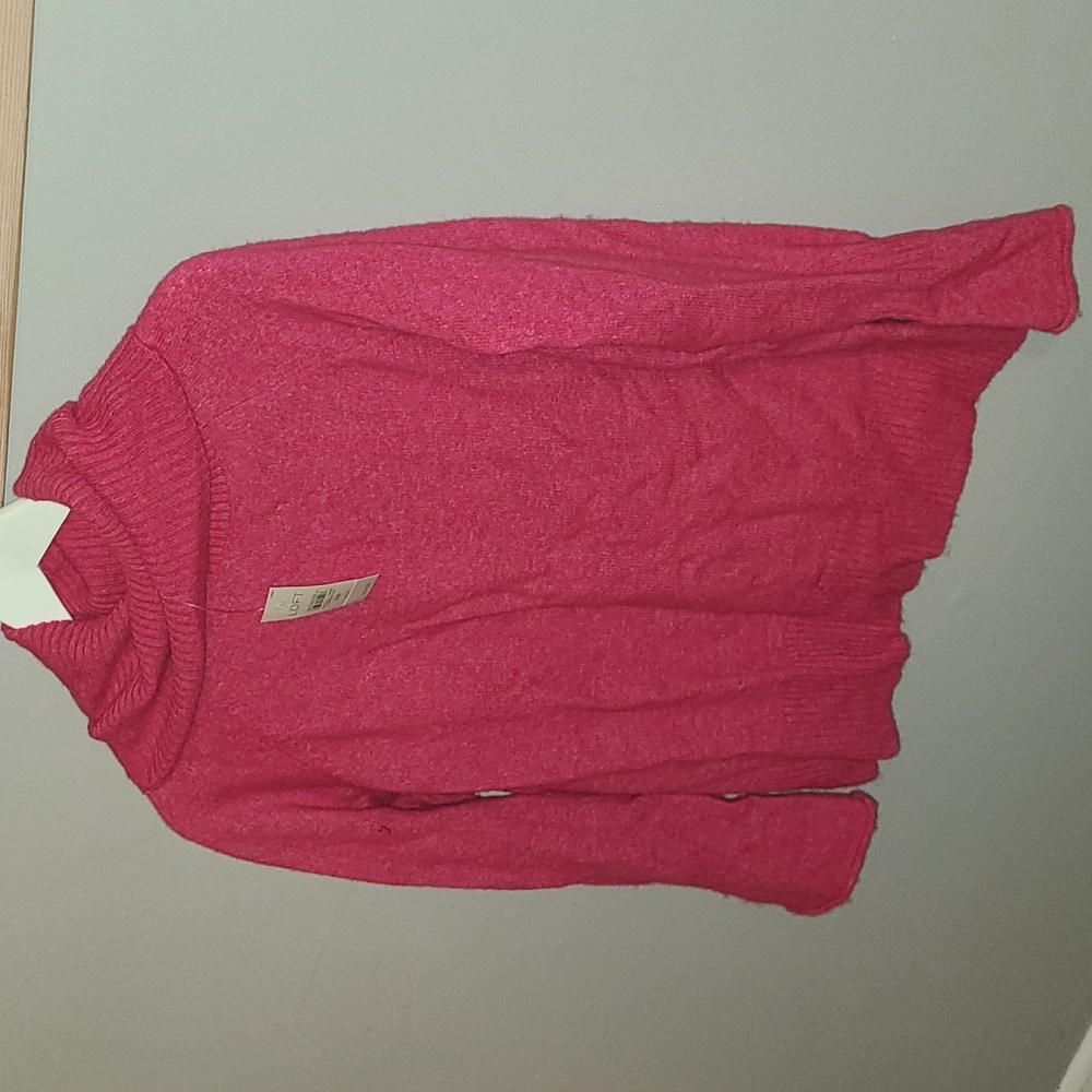 Pink cowl neck sweater